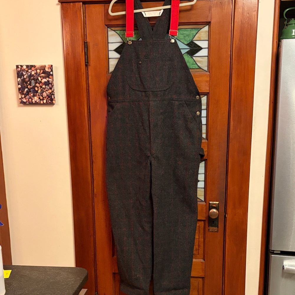 L.L. Bean Men's Wool Ballard Cloth Overalls Size Large